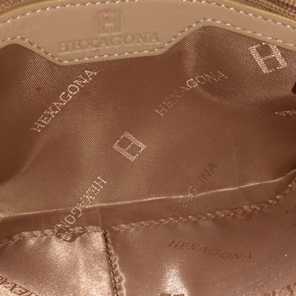 HEXAGONA PARIS Ivory Leather Crossbody Organizer Flat Profile - Picture 16 of 16